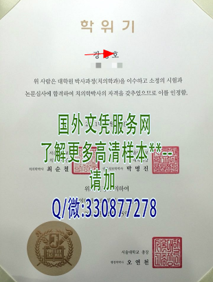 韩国首尔大学毕业证模板-z最新模板定制